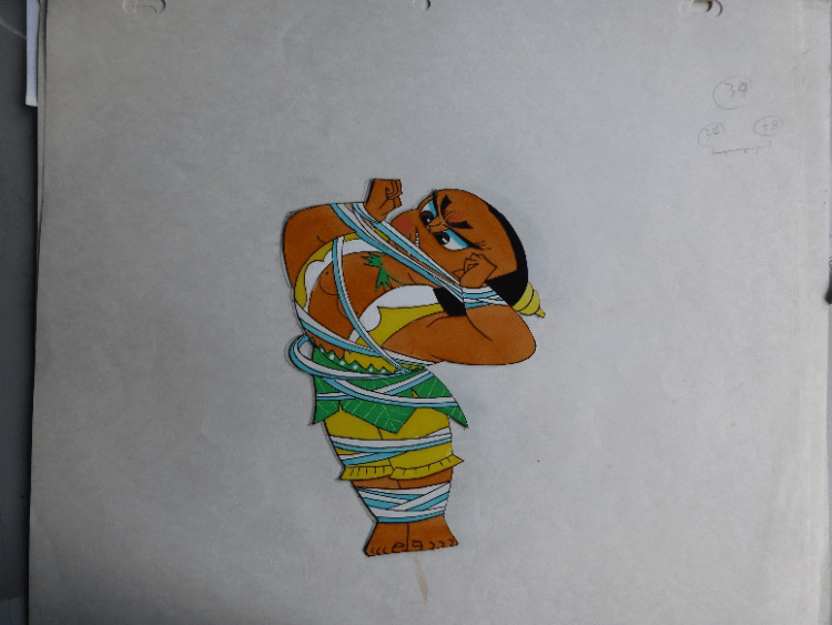 又如,蛇精与黄娃斗智斗勇的"刚柔阴阳剑"这场戏,用特技动画镜头,展示