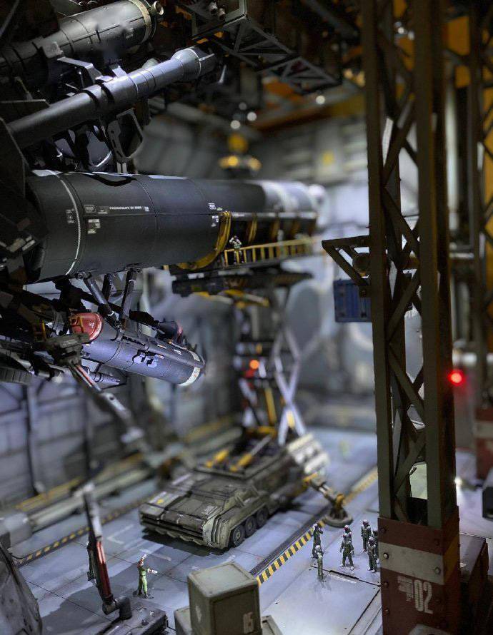 高达模型场景佳作,吉恩号整备场景_改造_格纳库_夏亚