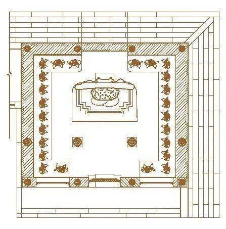 铁佛寺正殿平面图,剖面图和天王殿正立面图米山铁佛寺位于人杰地灵