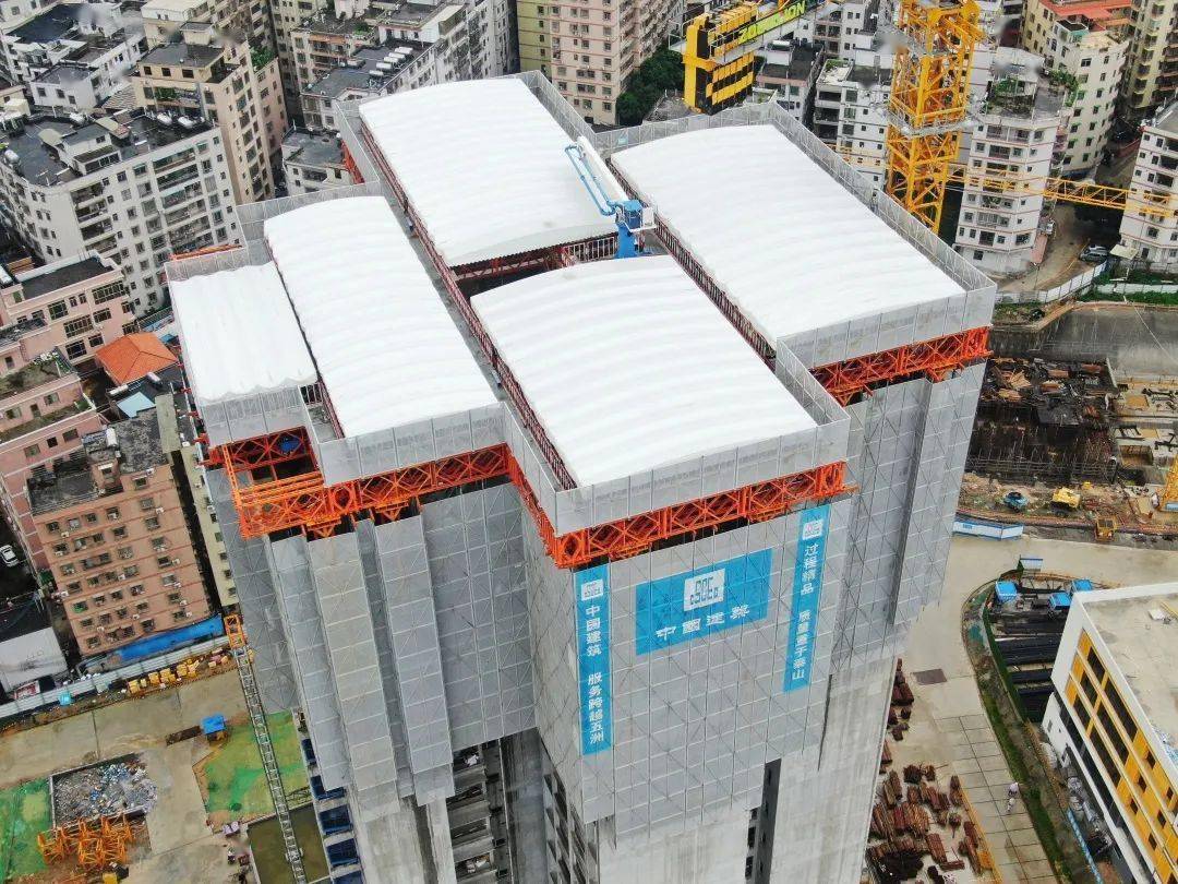 施工技术 | 厉害了!中建三局“十大黑科技”亮相:空中造楼机、造墩机、循环电梯……_集成_功能_项目