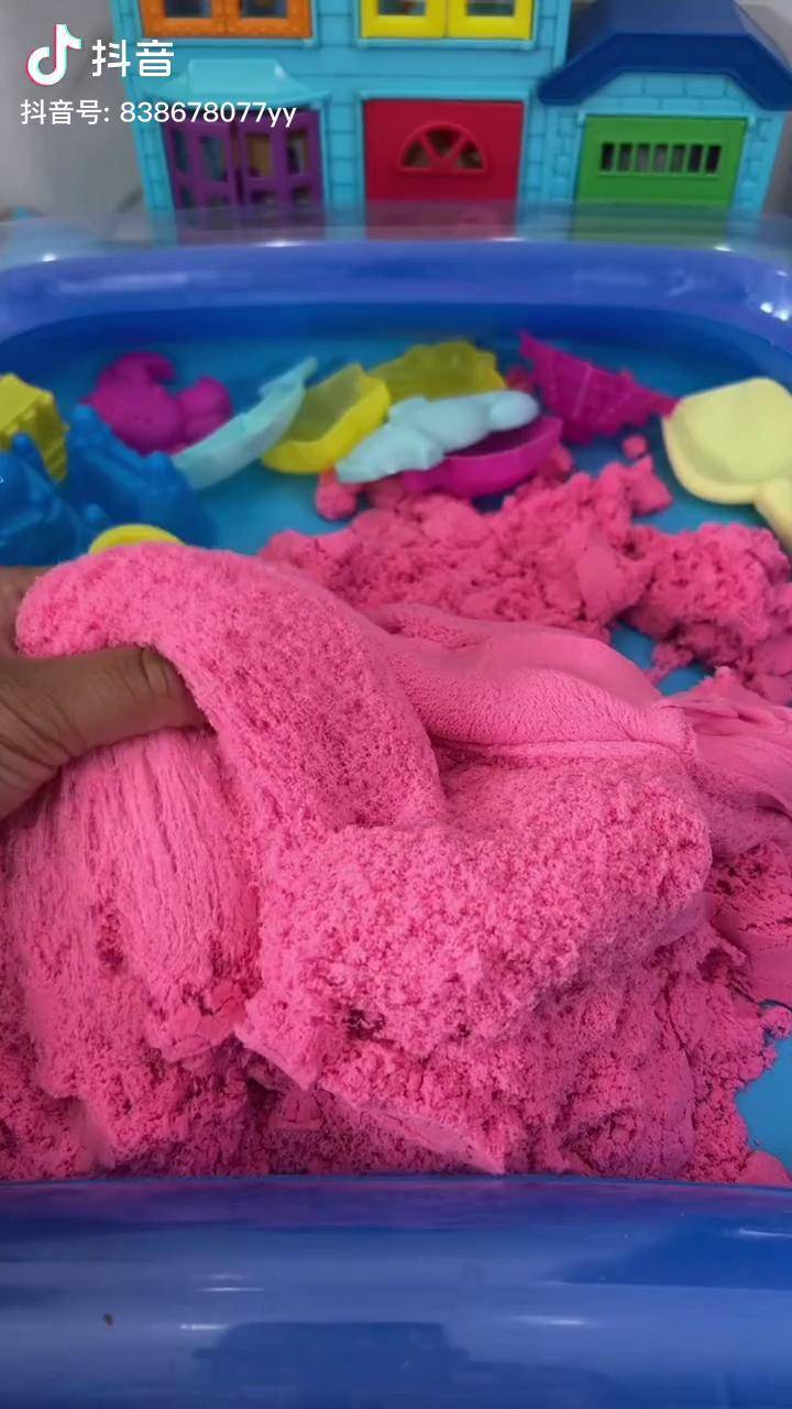 益智玩具 亲子互动 孩子的快乐很简单 棉花沙 解压_互动_棉花_孩子