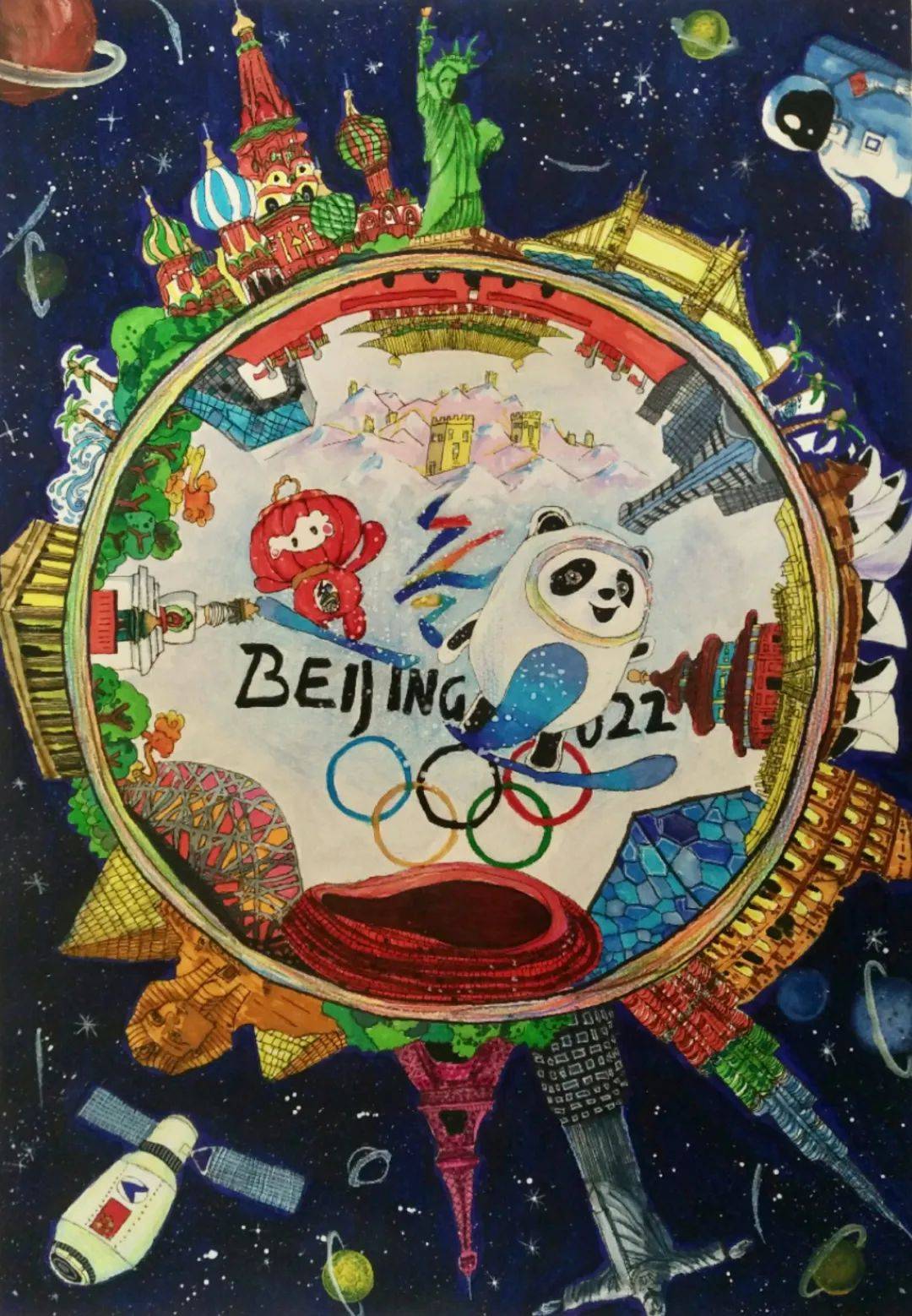 2008年北京奥运会绘画图片