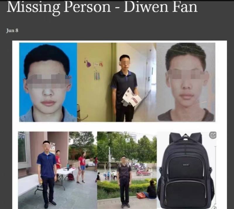 在美失联近三个月的中国留学生与家人团聚！此前证件手机被盗