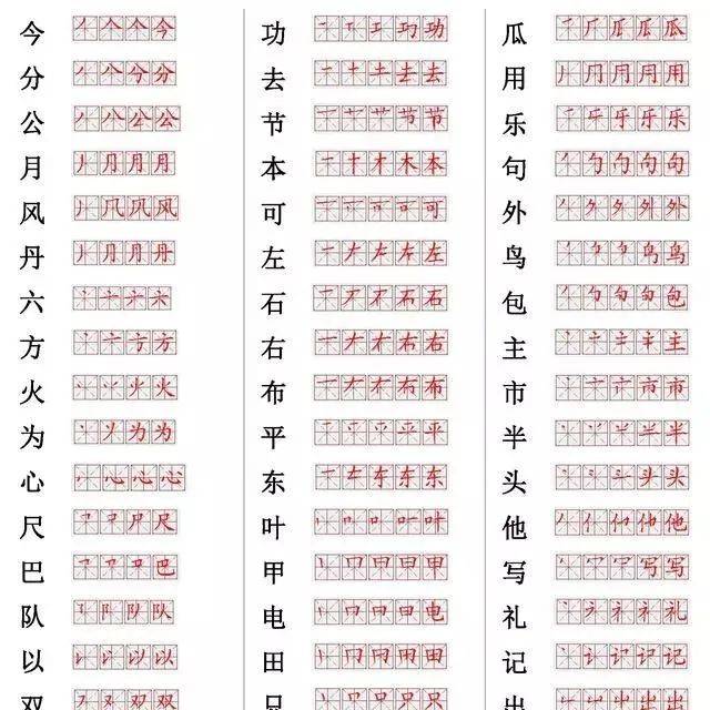 国家正式出台笔顺正确写法,附小学常见560个汉字笔画表,建议收藏!_横向_十画_年级