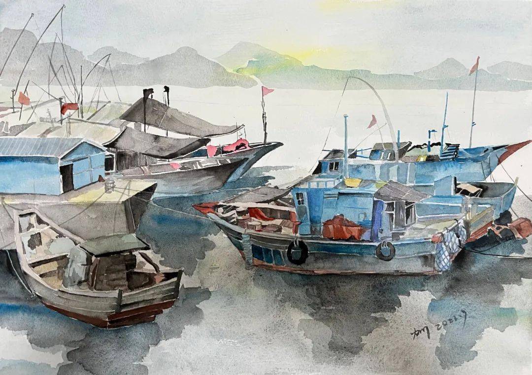 文艺轻骑兵|宁德画家共绘蓝海洋_国画_油画_产业