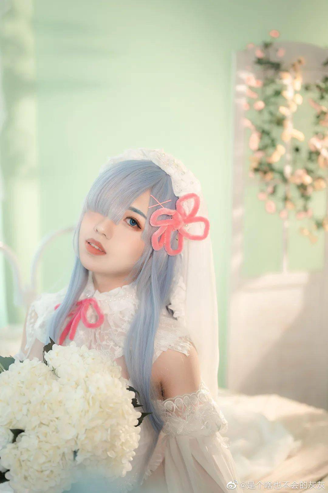 【二次元cos】白丝袜蕾姆_版权_时候_微博