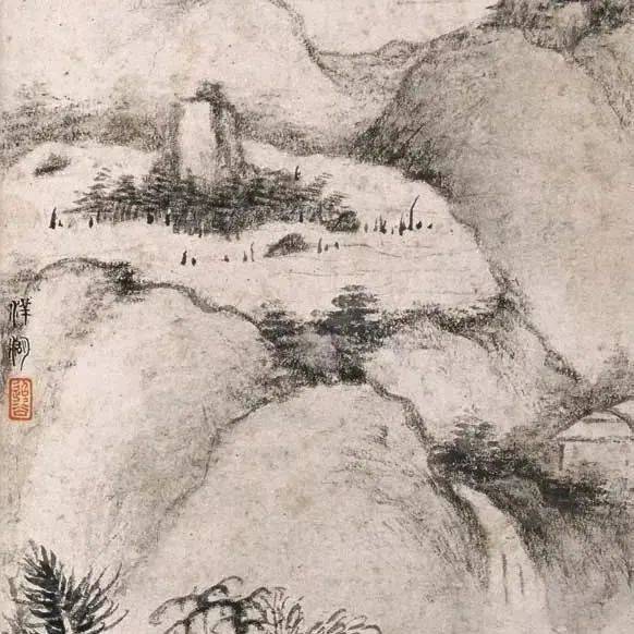 这枯笔山水，意境清幽_戴本孝_元人_笔下
