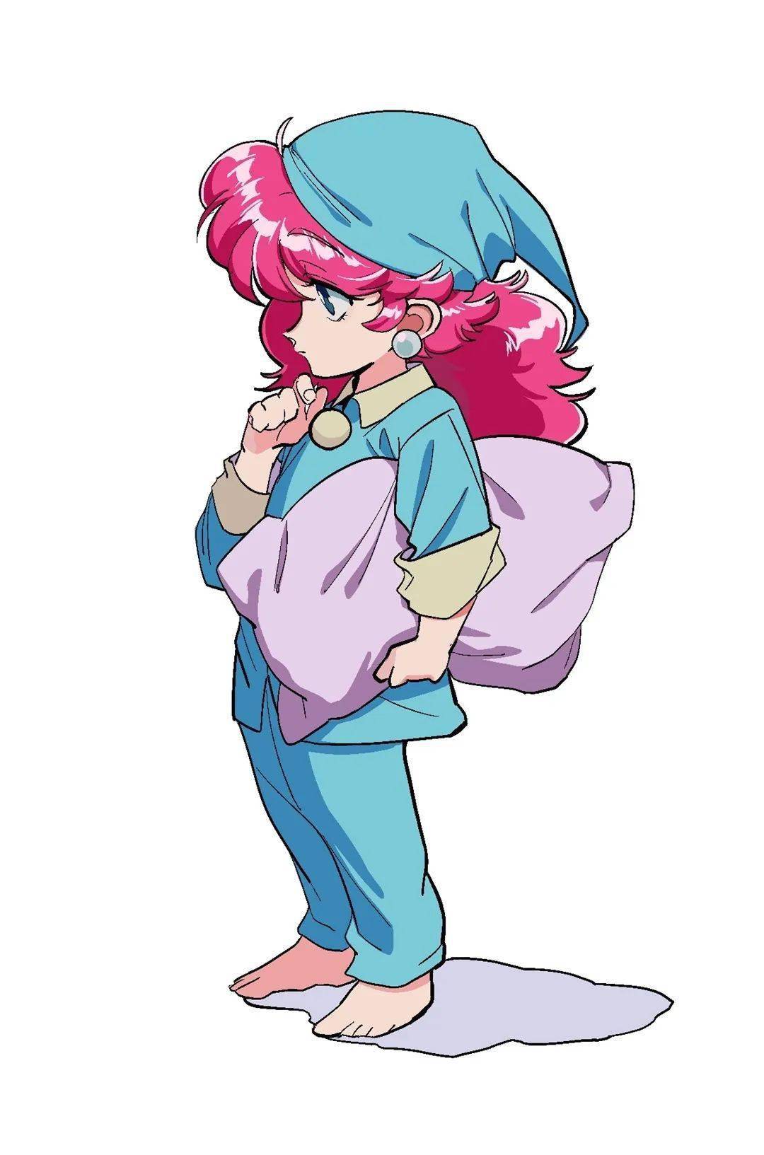 画集收录古早画风真的太爱了太喜欢这种有年代风格的大眼睛了