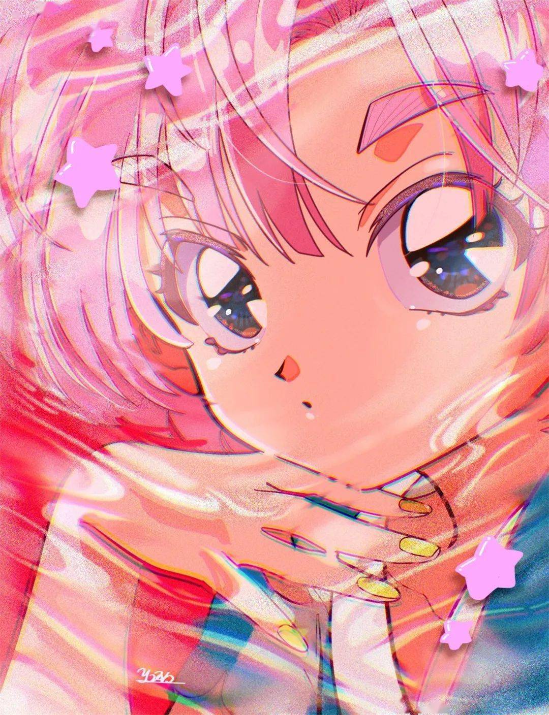 画集收录古早画风真的太爱了太喜欢这种有年代风格的大眼睛了