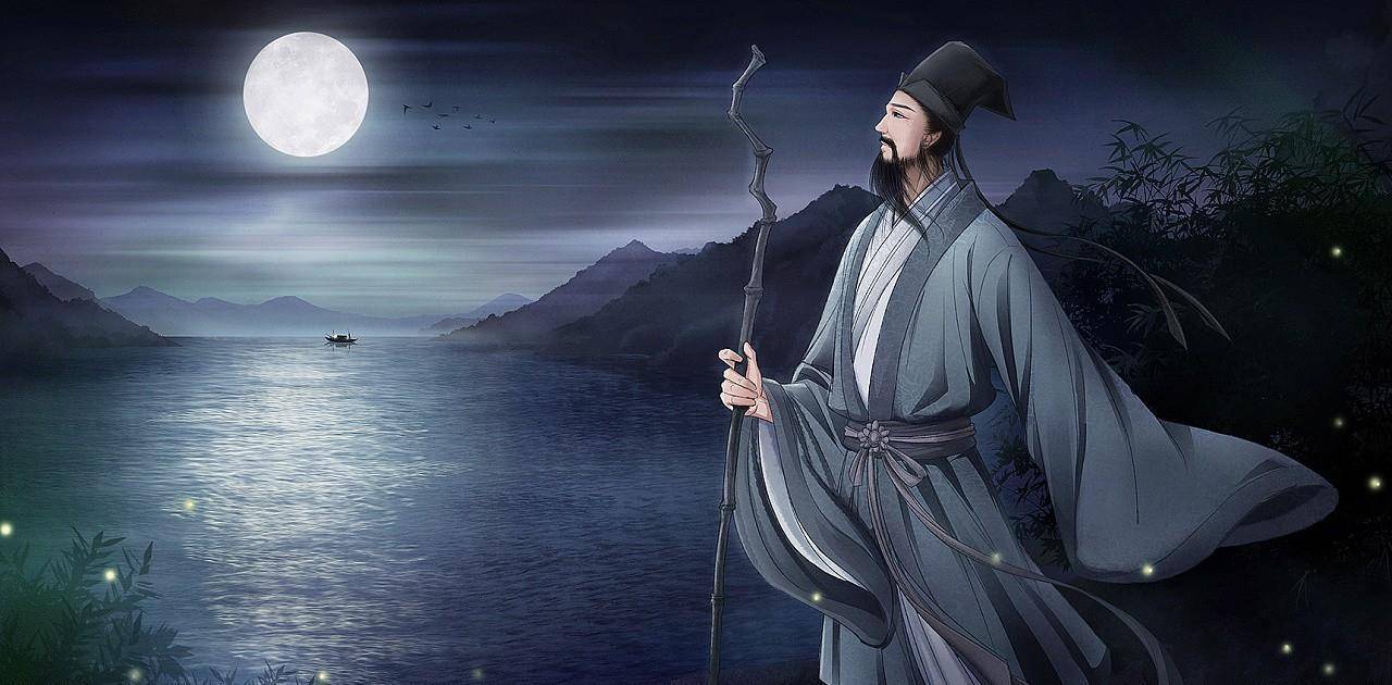 刘伯温年轻时赏姜太公钓鱼图,随手写下首妙诗,雄心壮志令人佩服_周