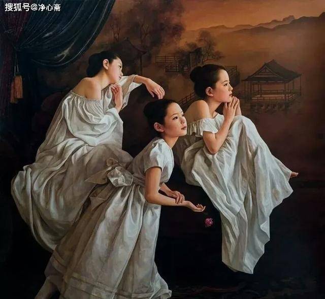 薛雁群 女人体 1990年代初期 油画 真作 中国 近現代絵画 現代美術
