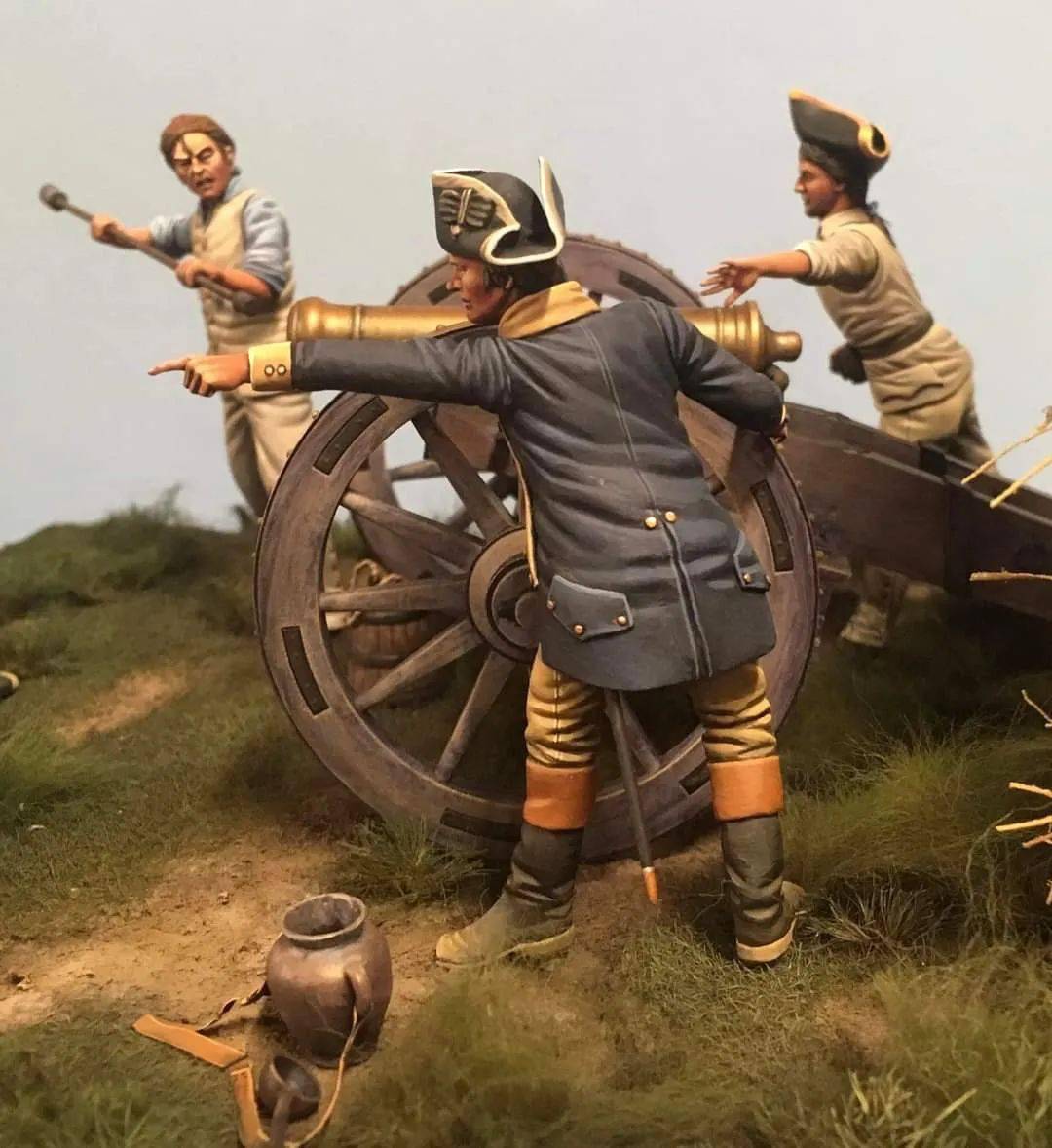 的描绘这样一个历史片段的小景就完成了battle of monmouth蒙茅斯战役