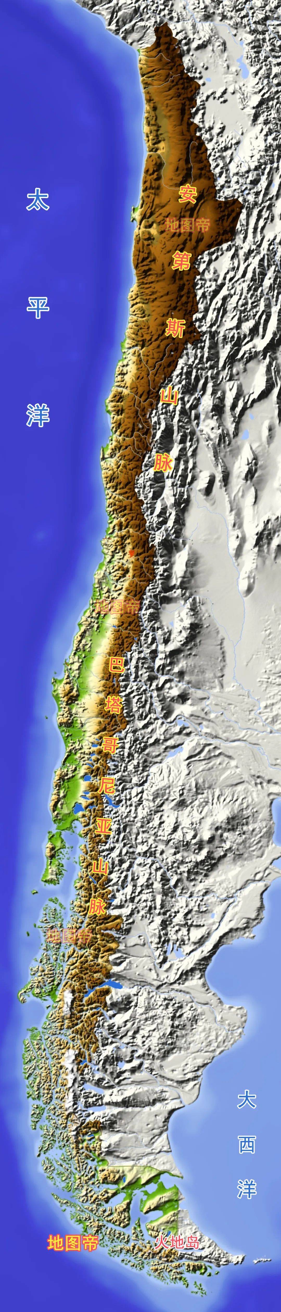 哪些国家的地图"装得下"狭长的智利?_沙漠_阿塔卡马_玻利维亚