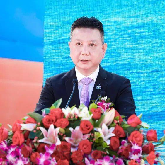 中联航运股份有限公司常务副总裁丁伟出席仪式并致辞,泰国港务局局长