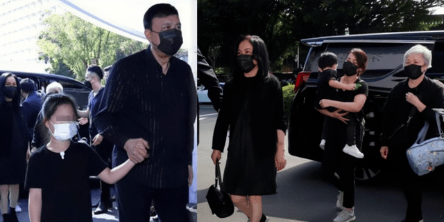 现场播放完余苑绮的生平视频后,弟弟为姐姐送上告别词,因为悲痛脸通红