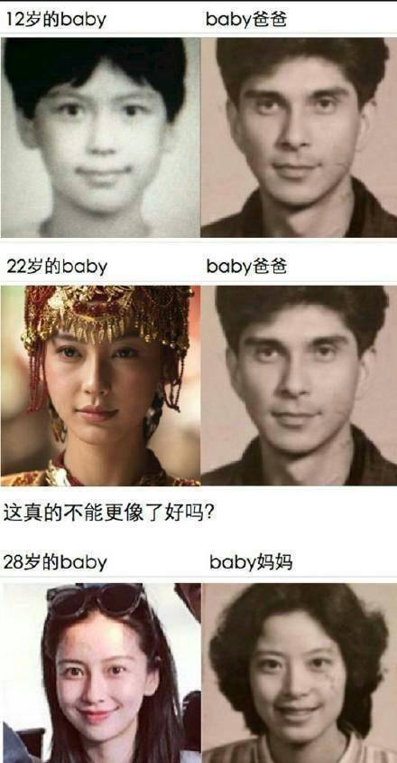 angelababy一模一样,五官特别像,脸型也是十分相似,爸爸妈妈两人颜值