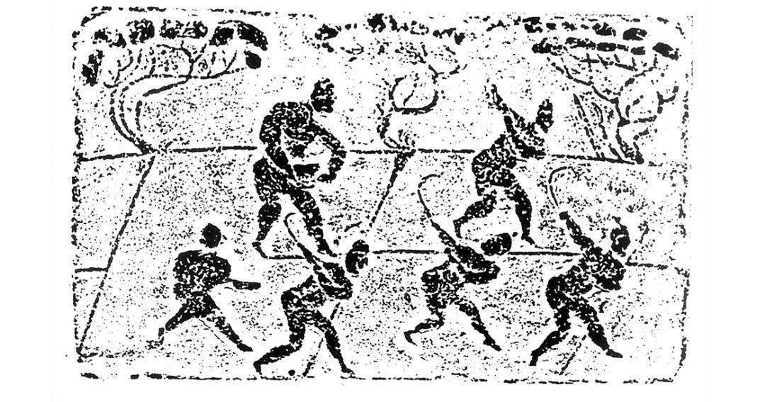 《芟草播种》画像砖(图4,"芟"音"山"),高24厘米,宽38.