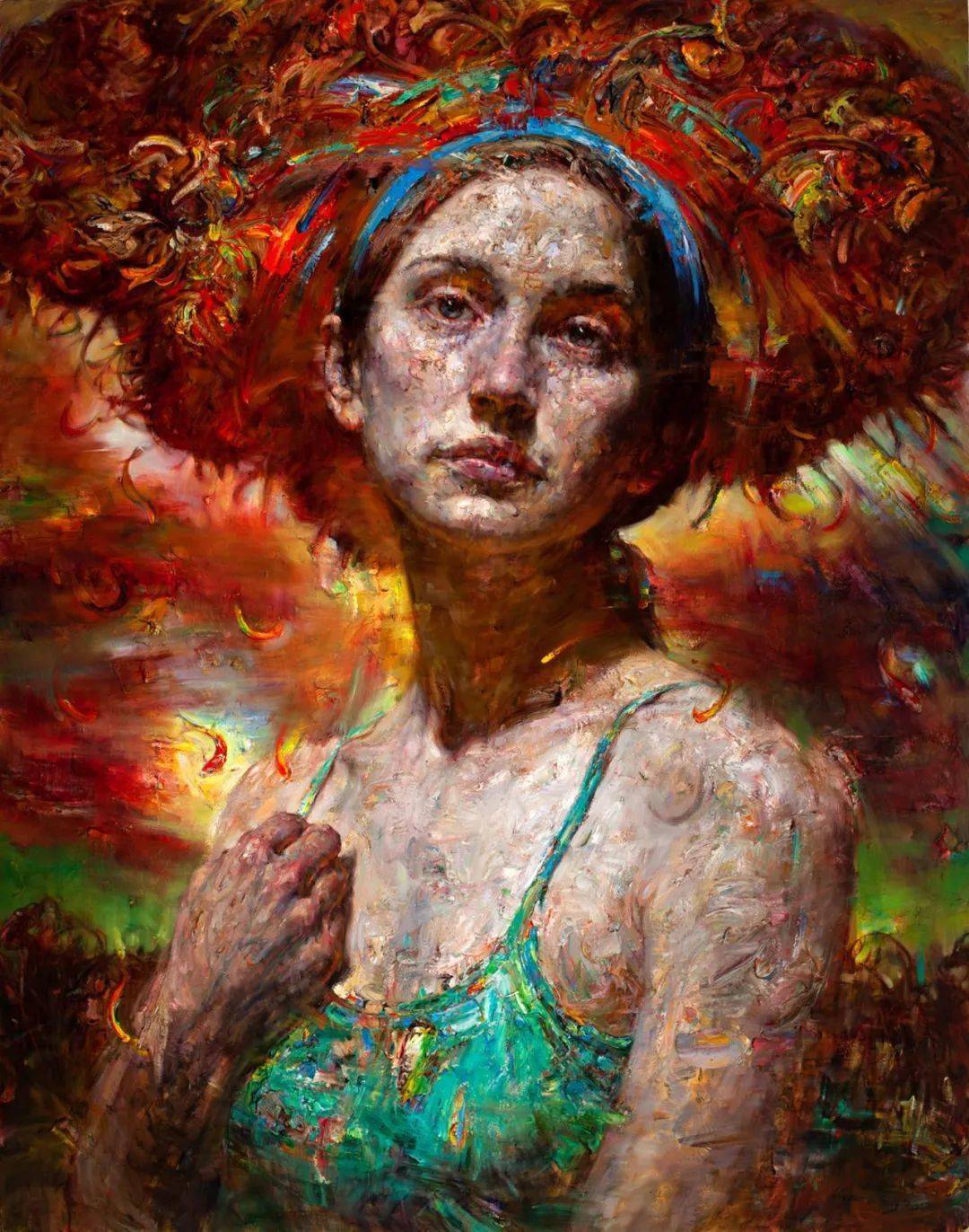 美籍华裔现实主义画家王 胜的厚堆油画艺术作品,把油画语言诠释得恰到