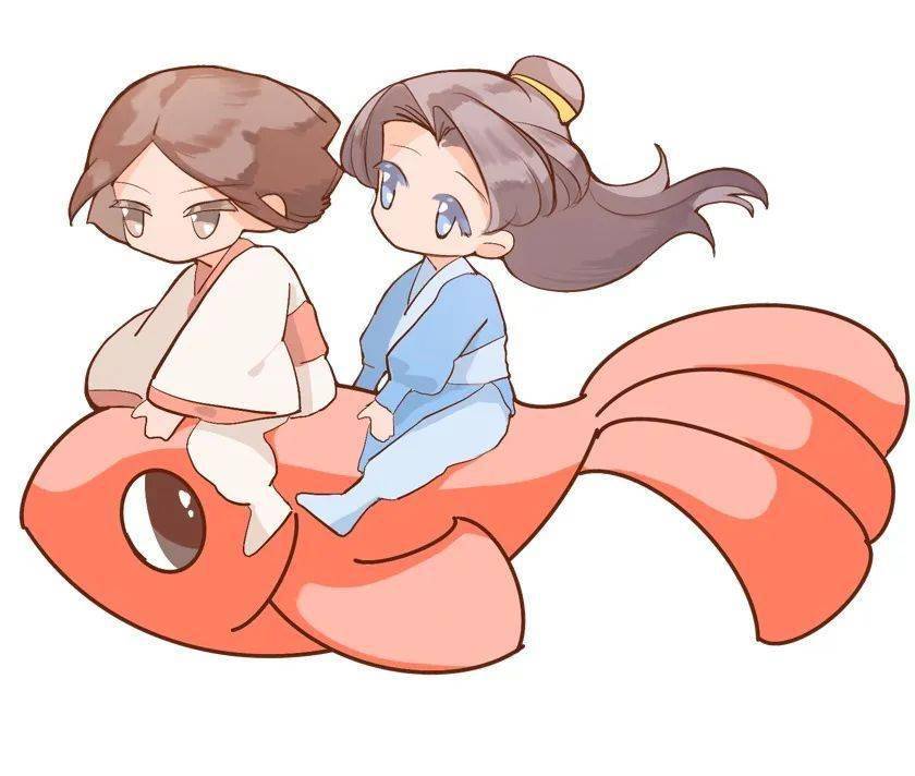 《山海经》中的各大山海,他们乘坐树叶舟,在小白和非鱼的番外小故事里