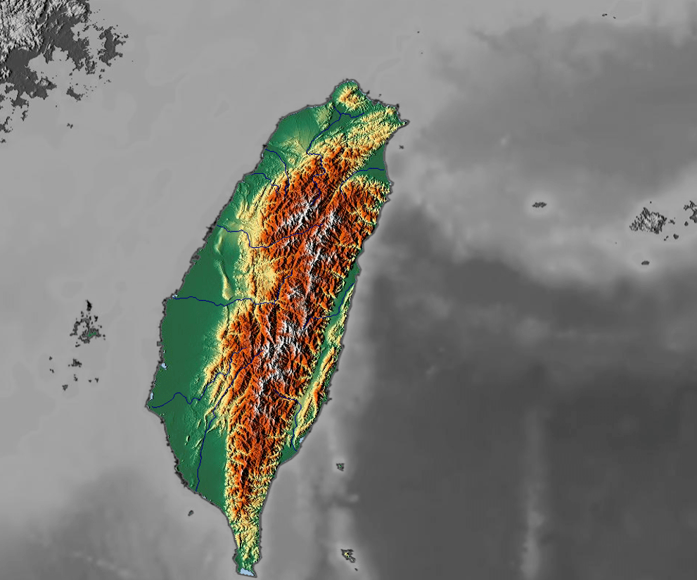 中国34省区市三维地形图_福建_台湾_宁夏