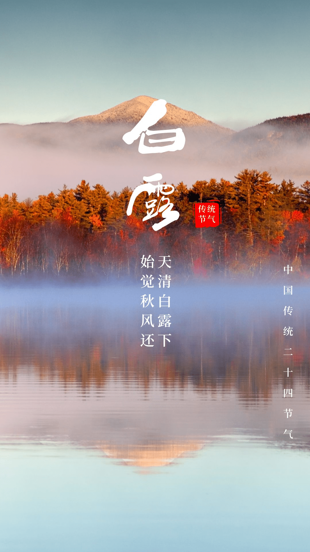白露文案海报精选合集 | 67白云悠悠好运送,桂花飘飘香夜空,又是