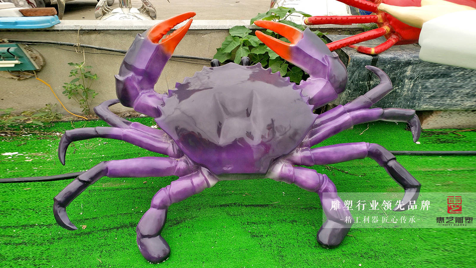 虾兵蟹将——玻璃钢虾螃蟹海洋水产雕塑