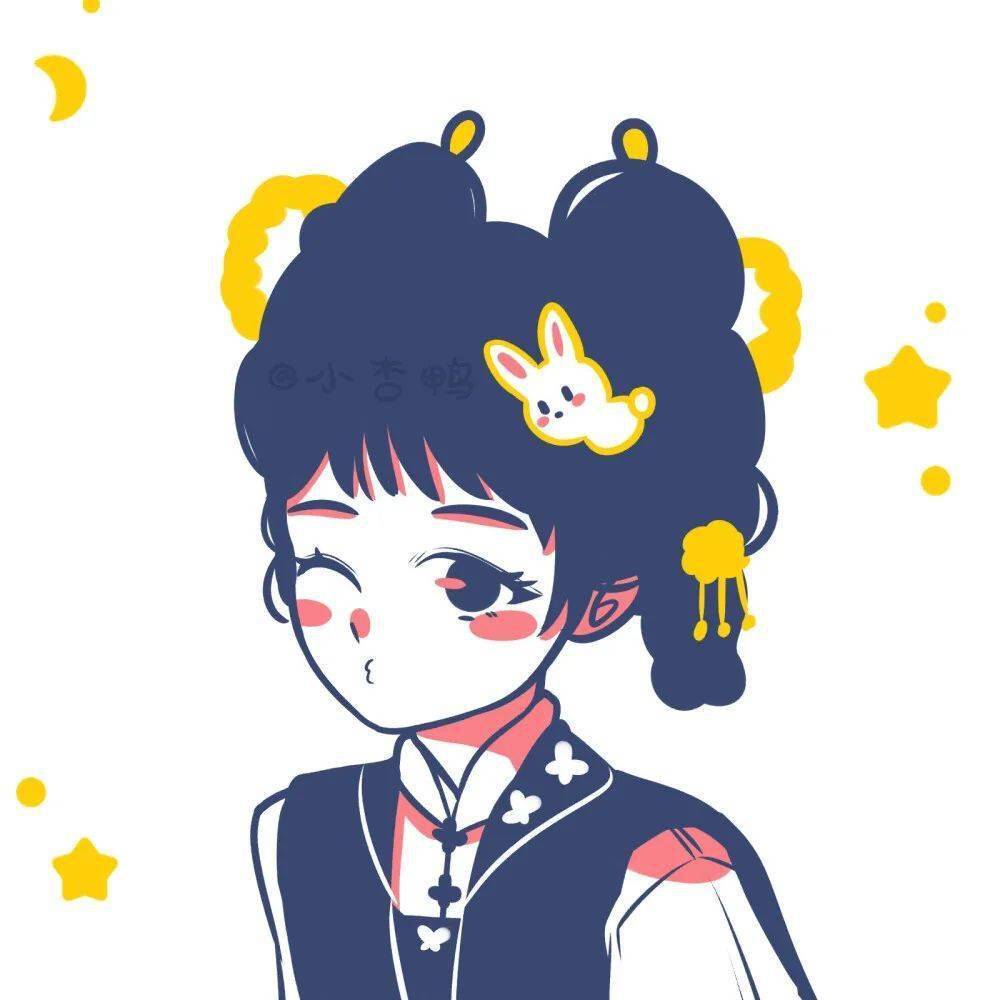 堆糖@燕麦肉肉丸_皆可爱97月亮与你99中秋元素头像我们都被温柔的