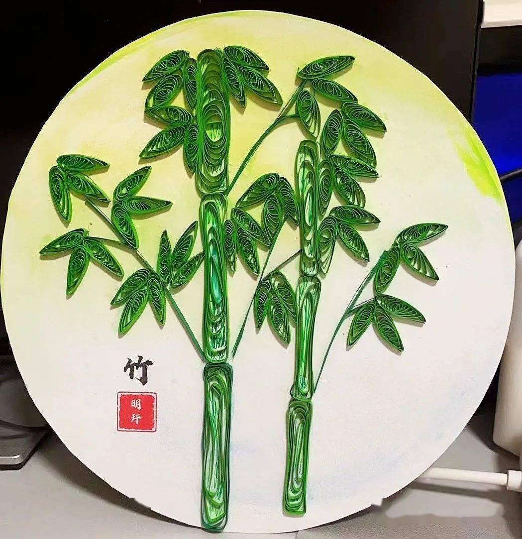 微信昵称"阿姐"制作的衍纸拼豆系列作品《蝴蝶》.