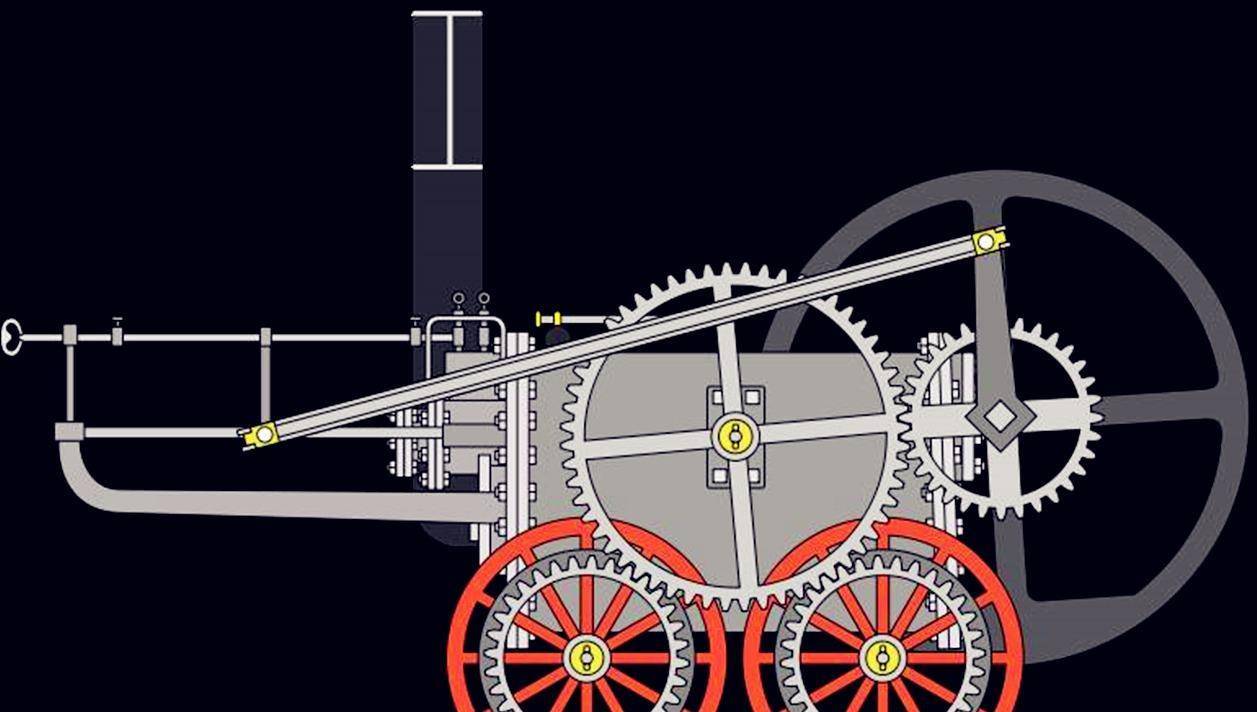 斯蒂芬森受礦井裡用來抽水的蒸汽機的啟發,從1810年開始著手製造蒸汽