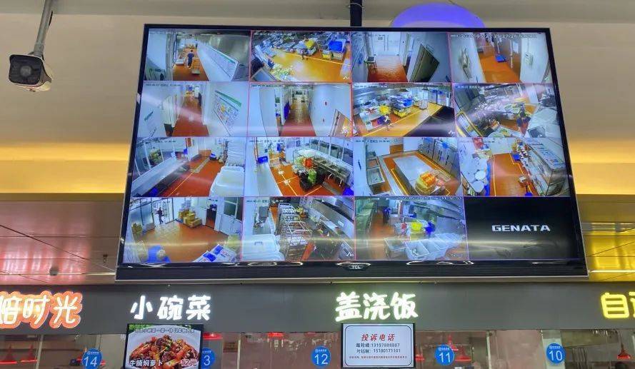 可视化 明厨亮灶会在备餐区,洗消区,制作区等重点后厨操作区域,安装