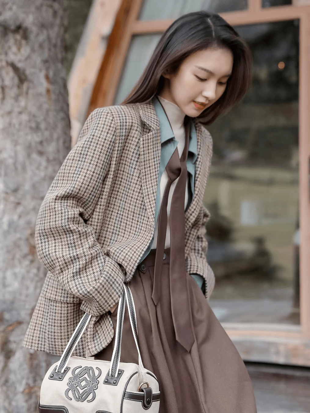 10个初秋外套穿搭公式,小个子这样穿巨巨巨显高!_西装_气质_@imyuuu