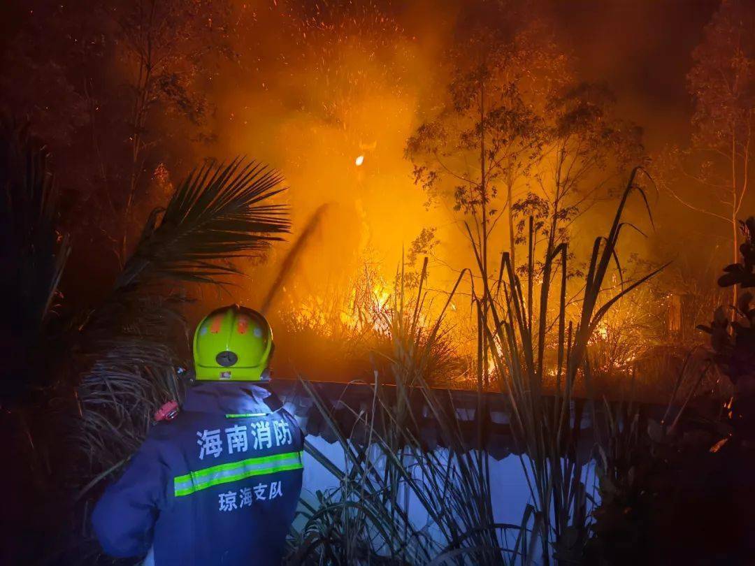 草地着火——这些防火小常识你要懂!_琼海_火灾_火势