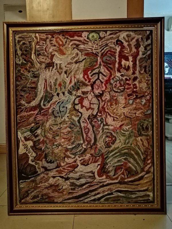 中国当代油画抽象画家李明风_李青萍_合作_色彩