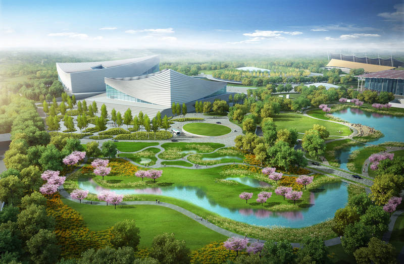 赞!首个大型公共建筑全面执行绿建三星级标准地区出现了_项目_城市_地下隧道
