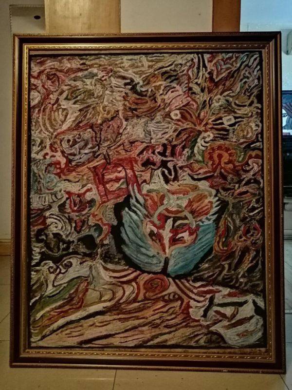 中国当代油画抽象画家李明风_李青萍_合作_色彩