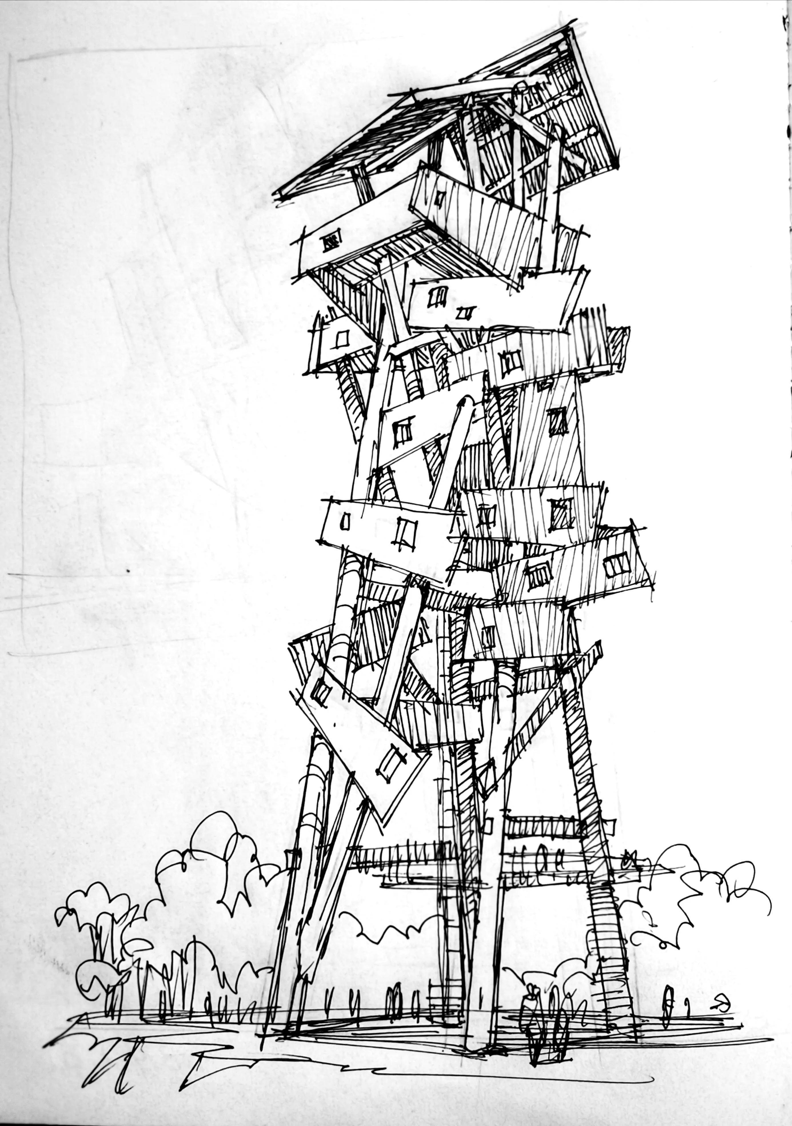 重庆大学 | 符宗荣 | 建筑手绘 效果图 绘画作品汇总集_徐之腾_艺术