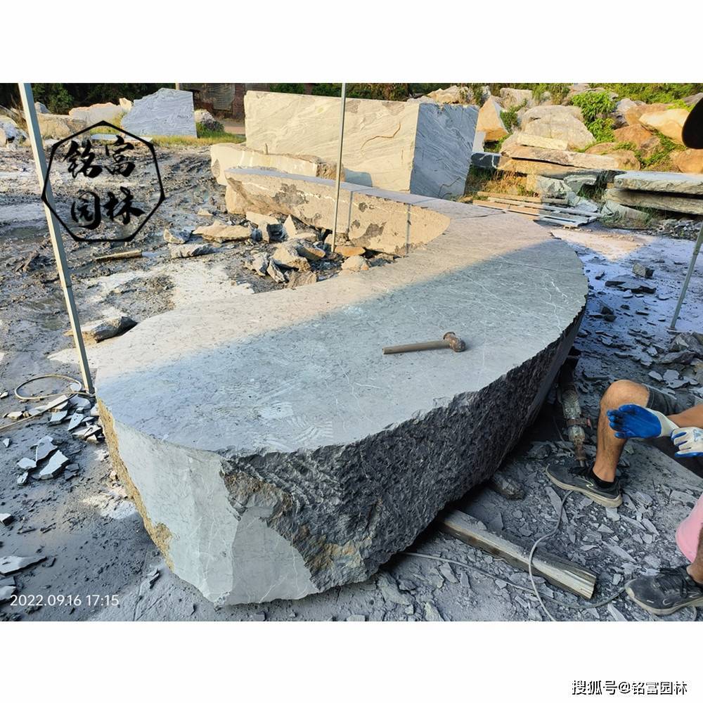 黑山石加工半成品图集 黑山石加工基地 铭富石场 假山 造景 用途