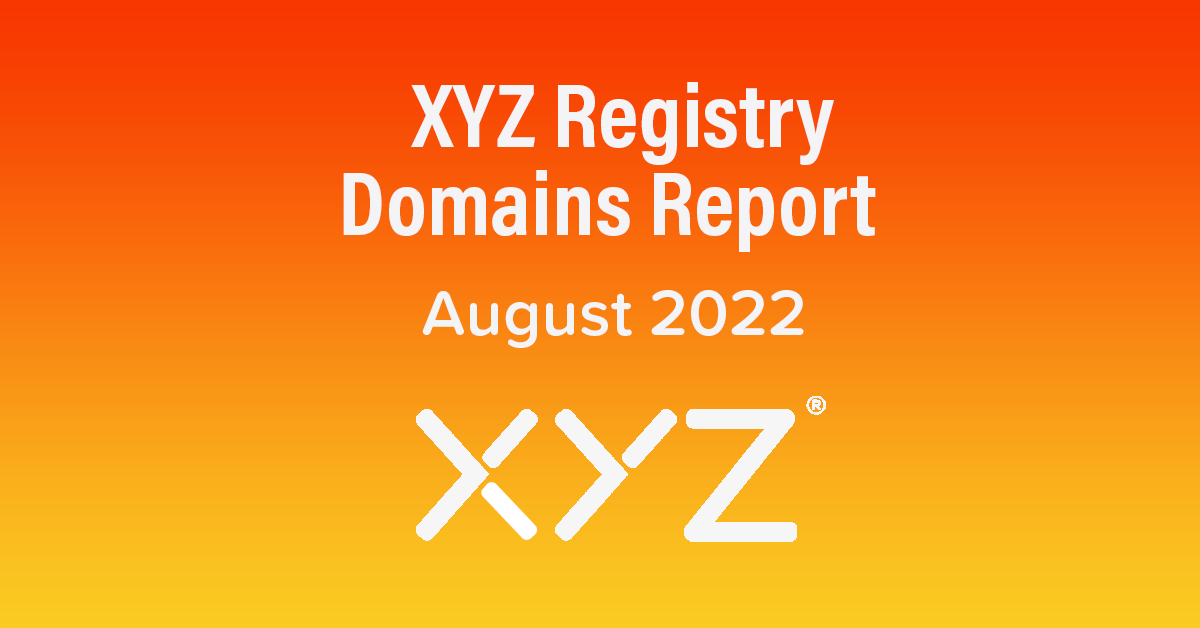 XYZ注册局域名报告-8月