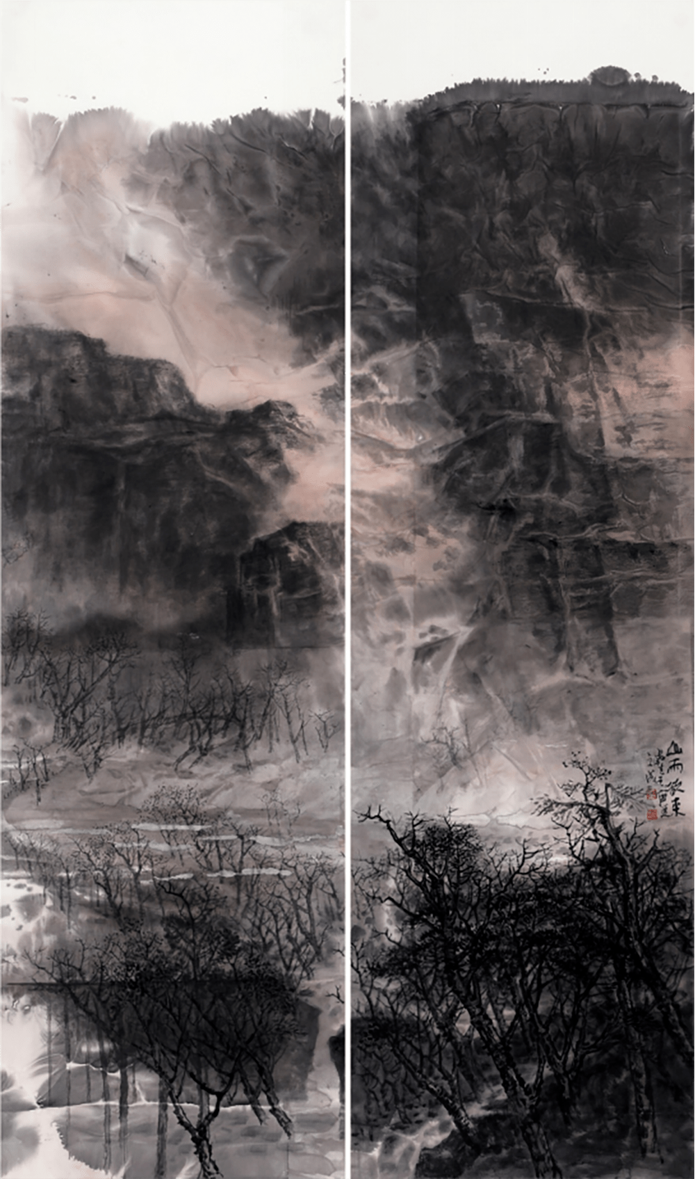 张文成|水墨之界—中国当代书画名家学术邀请展_山水画_方山_纸本