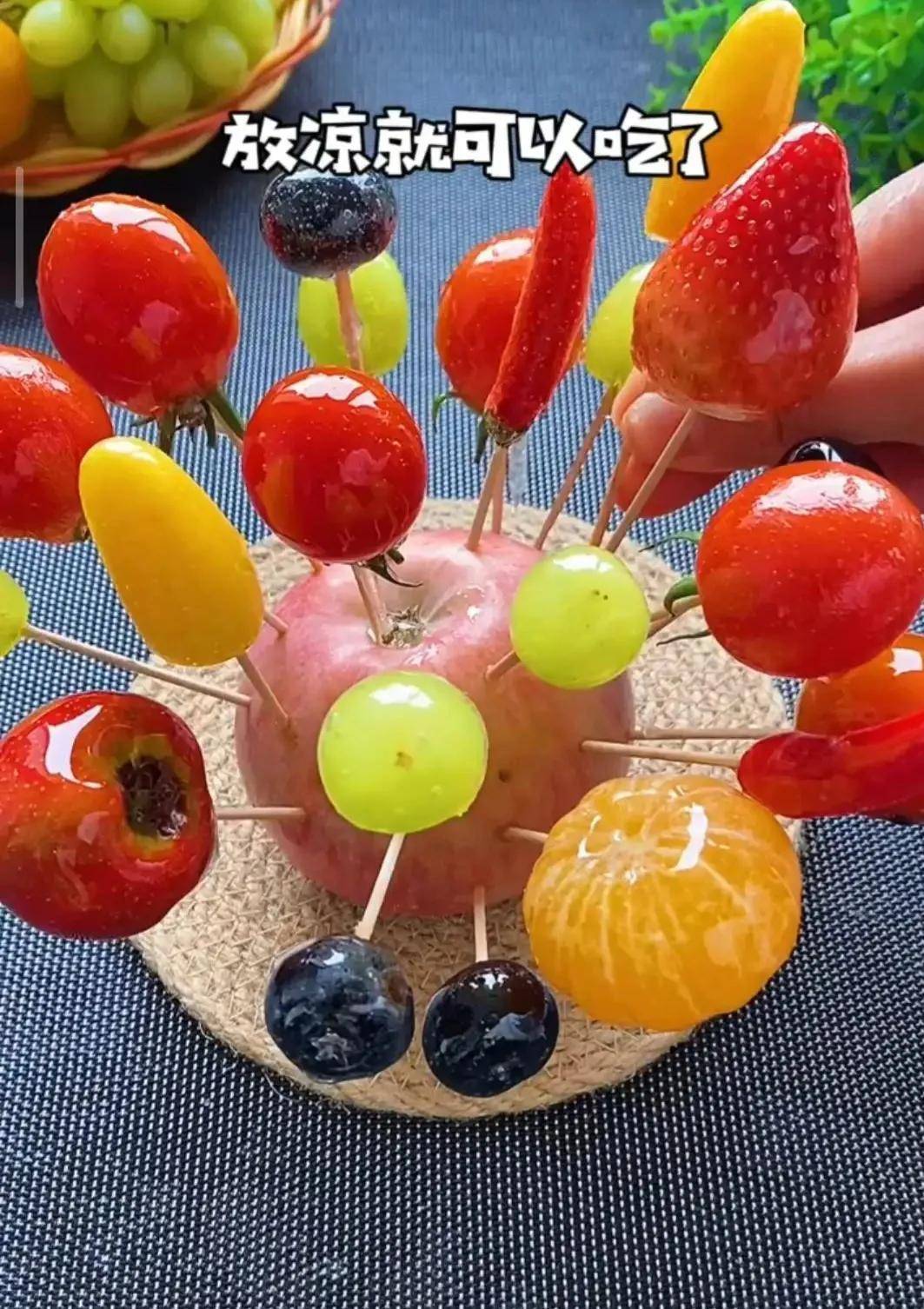 不用熬糖浆,0失败2分钟搞定,迷你小串糖葫芦_孩子_做法_水果