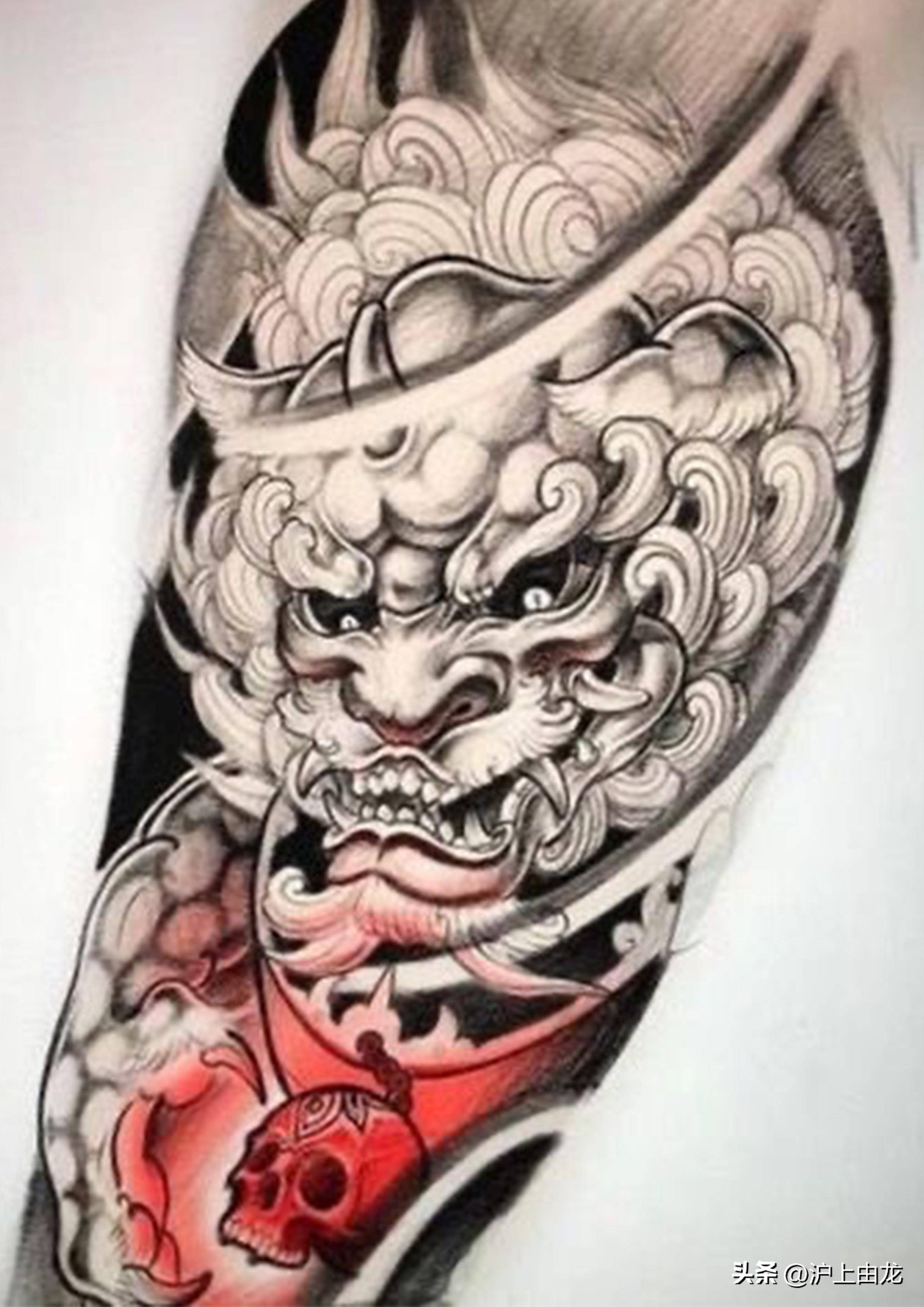 上海由龙纹身分享,唐狮纹身的寓意有哪些,唐狮可以纹在什么位置