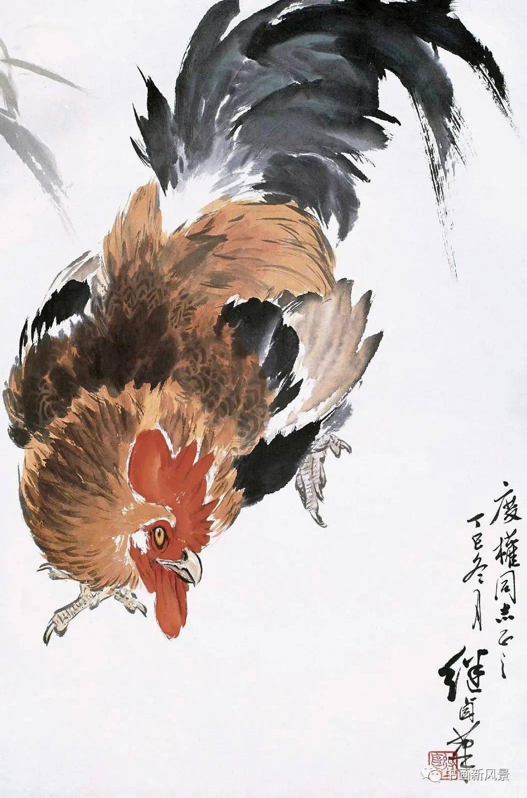 擅长画公鸡的国画大师图片