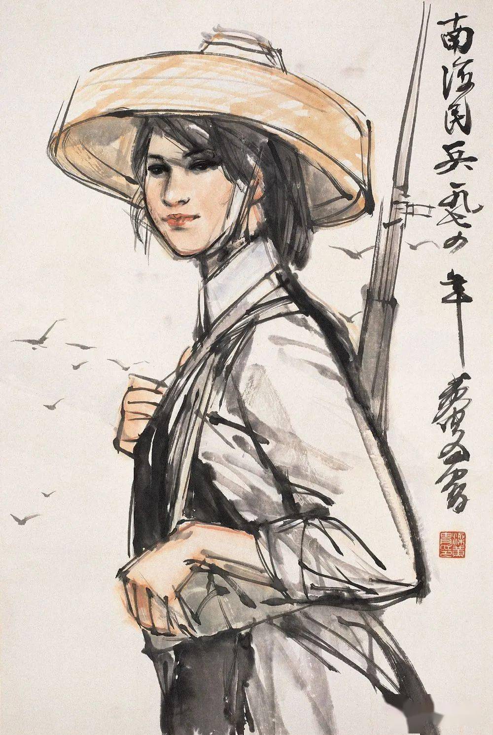 【诗画阅微】画家笔下的女兵_油画_中国_黄胄