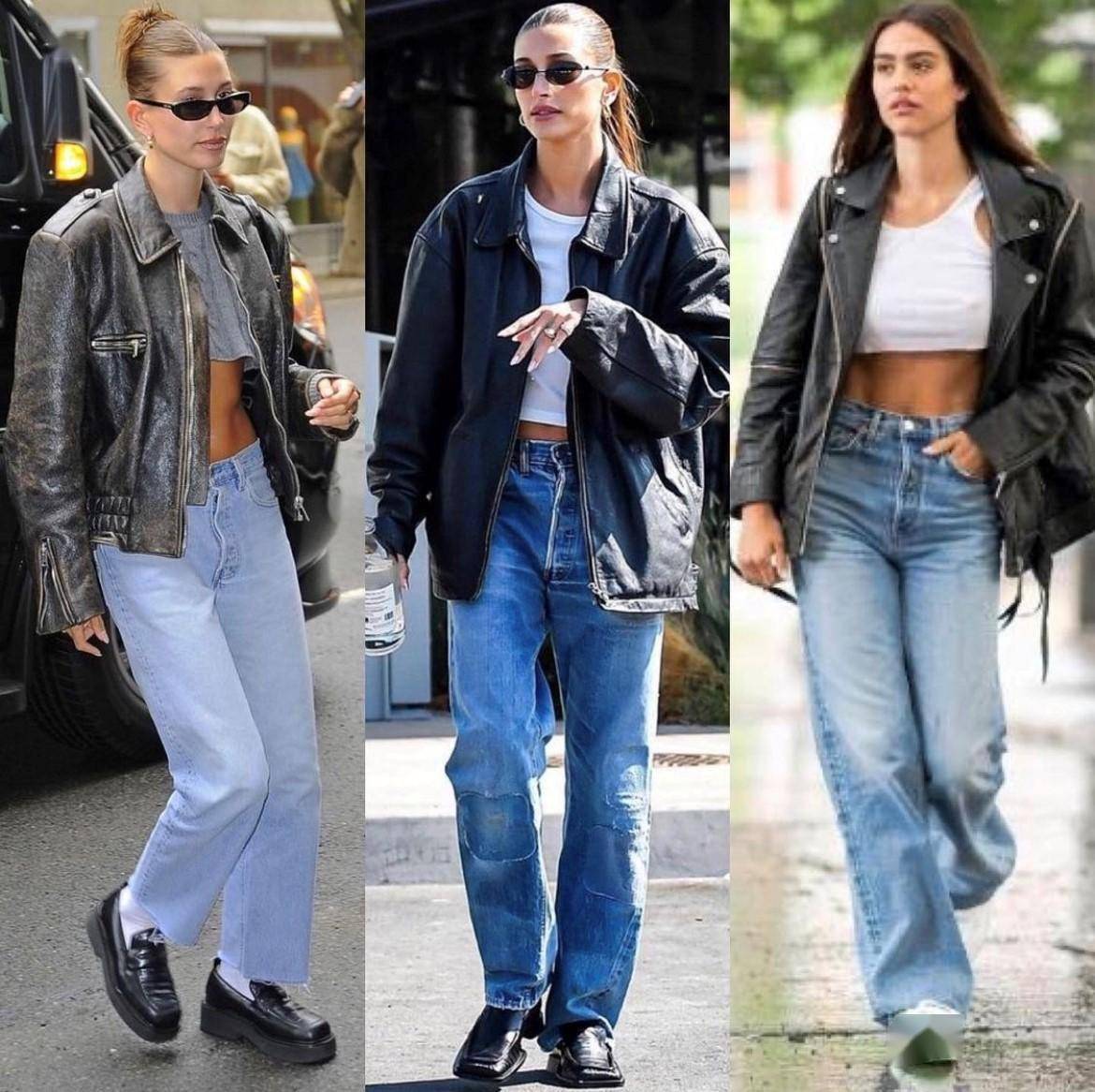 皮夹克一穿,气场全开,4款皮衣搭配法,稳稳拿捏潮人风范_风格_感觉