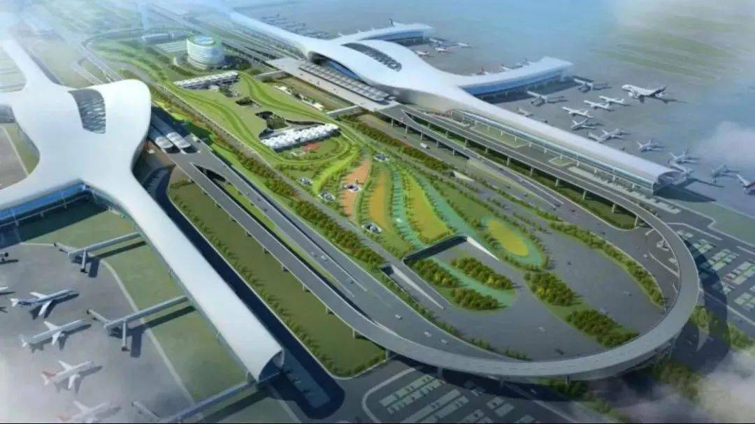 项目效果图据悉,南宁国际空港综合交通枢纽工程由机场停车库,南崇铁路