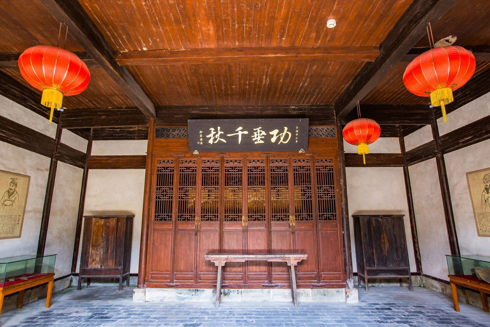 安徽歙县渔梁坝博物馆,位于渔梁古街之中,藏有古徽州的千年文化_水坝