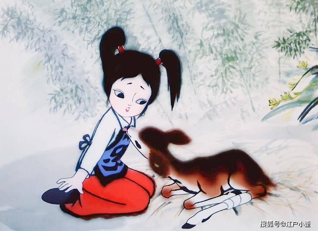 绝美水墨动画《鹿铃》欣赏,温暖治愈人心_小鹿_女孩_爷爷