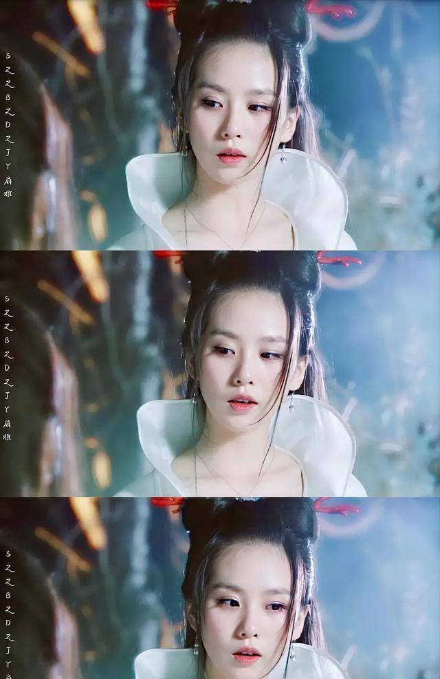 今天小编有幸见到了一组刘诗诗在《白蛇后传》里的扮相,柔柔弱弱,眉眼