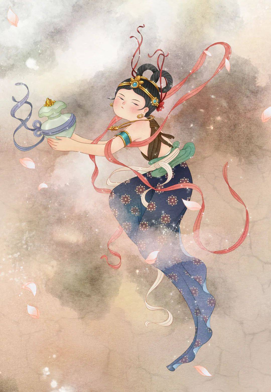 胖改唐代仕女—插画师焦响乐让"胖而美"占据你的心_飞天_人物_风格