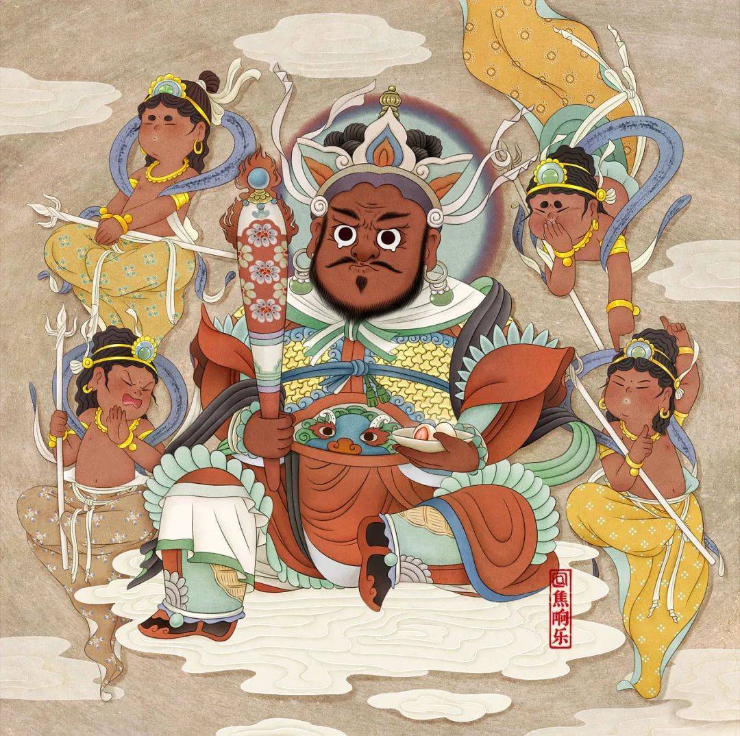 胖改唐代仕女—插画师焦响乐让"胖而美"占据你的心_飞天_人物_风格